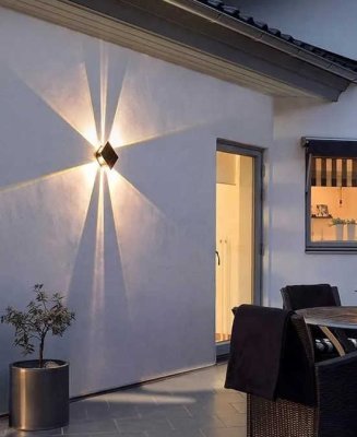 Immax - venkovní solární nástěnné LED osvětlení IMMAX WALL se světelným čidlem, 2W