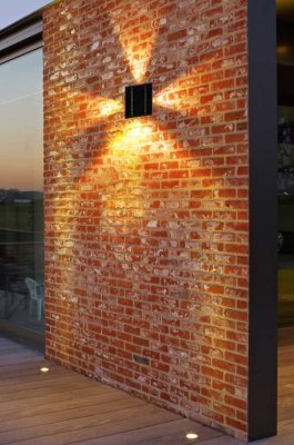 Immax - venkovní solární nástěnné LED osvětlení IMMAX WALL se světelným čidlem, 2W
