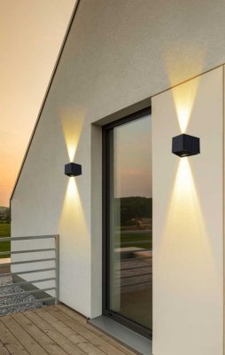 Immax - venkovní solární nástěnné LED osvětlení IMMAX WALL-3 se světelným čidlem, 2W