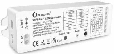 GLEDOPTO Wi-Fi 5-IN-1 LED Controller Powered By Tuya - ovladač LED pasků