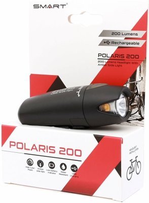 Světlo přední SMART Polaris 200 USB dobíjecí