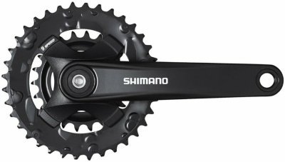 Kliky SHIMANO FC-MT101-L 175mm 36x22, čierne, bez krytu, 9 rýchlostí, pre štvorhranovú os