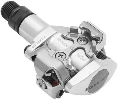 Pedály SHIMANO SPD PD-M505S stříbrné s kufry SM-SH51 v krabičce