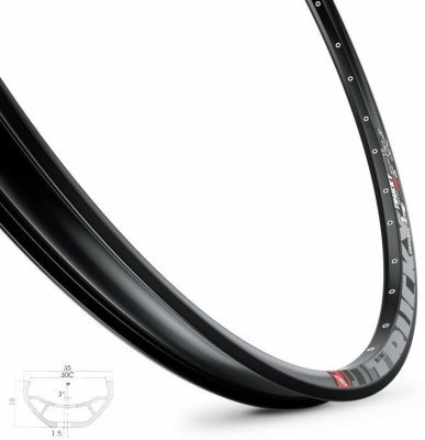 Ráfek MACH1 29" Trucky 30 disc 32děr/1nýt černý