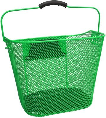 Koš přední oválný s klipem a držadlem zelený