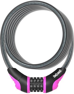 Zámek ONGUARD spirála 1800x10 mm kódový růžový