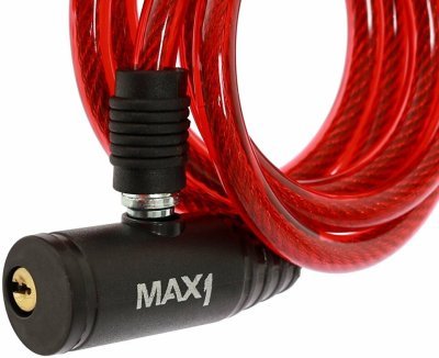 Zámek spirála MAX1 1200x8 mm červený