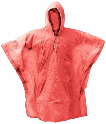 Pláštěnka PVC pončo neonově růžová