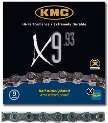 Řetěz KMC X-9.93 stř/šedý v krabičce 114 čl.
