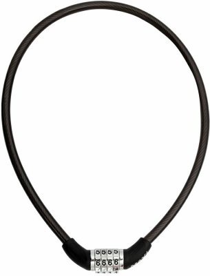 Zámek lanko MAX1 650x8 mm černý kódový