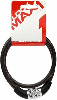 Zámek lanko MAX1 650x8 mm černý kódový