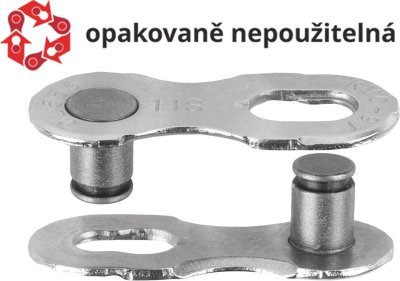 Spojka řetězu KMC Missing Link 11 speed EPT povrch, šedý, balení 2ks, cena za balení