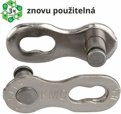 Spojka řetězu KMC 7-8 speed EPT povrch, šedý 7,1 mm, blistr 2 ks