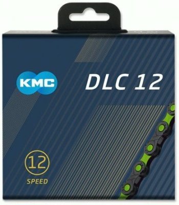 Řetěz KMC DLC 12 zeleno/černý v krabičce 126 čl.
