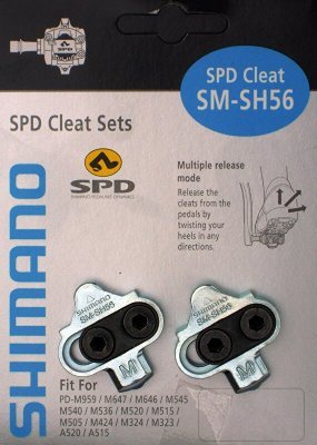 Kufry SHIMANO MTB SPD SM-SH56 stříbrné bez plechů