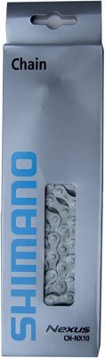 Řetěz SHIMANO CN-NX10 114 čl. Stříbrný 1/2"x1/8" 1-3 speed v krabičce