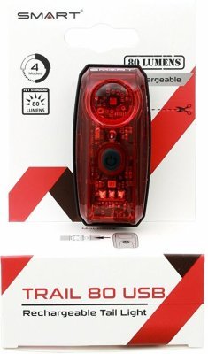 Blikačka zadní SMART Trail 80 USB, dobíjecí