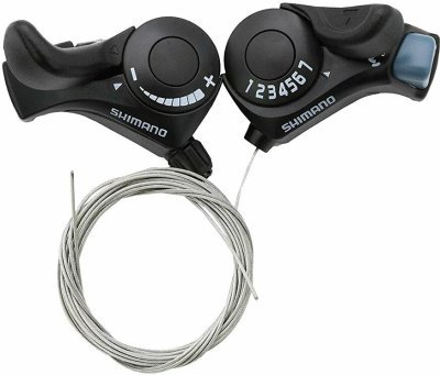 Řazení SHIMANO SL-TX30L+7 7 kolo SIS + lanka 1800 a 2050mm (pár) v krabičce