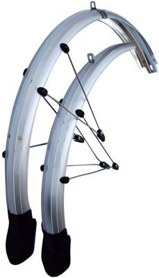 Blatníky set OLYMPIK 26" Lux se zástěrkou, 60 mm, stříbrné