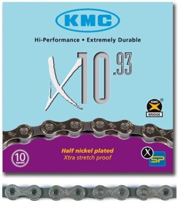 Řetěz KMC X-10.93 stř/šedý v krabičce 114 čl.