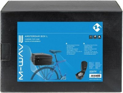 Box na nosič M-WAVE plastový, 17l, se zámkem