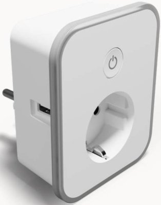Tesla Smart Plug 2 USB - chytrá zásuvka + 2x USB, Wi-Fi