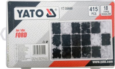 Příchytky plastové pro čalounění Ford 415 ks Yato YT-06660