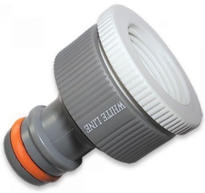 WHITE LINE konektor na kohoutek s vnitřním závitem 1" a redukcí 3/4" POWER JET BRADAS WL-2193