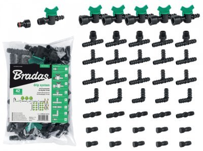Sada 42ks příslušenství pro zavlažovací hadice 16mm BRADAS DSWA20-SET2