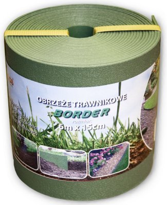 Obruba záhonů, zelená 6m x 15cm BORDER BRADAS OBPGR06150