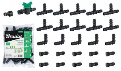 Sada 27ks příslušenství pro zavlažovací hadice 16mm BRADAS DSWA20-SET1