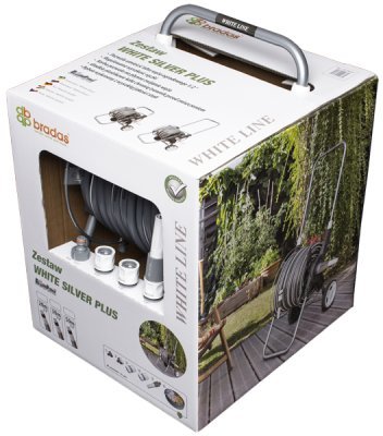 Pojízdný vozík s hadicí 1/2", 50m WHITE SILVER PLUS BRADAS WL-W2B50