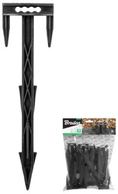 Plastový kotvící kolík na agrotextílie 17cm, trojzubec, 20ks BRADAS ATS1705B