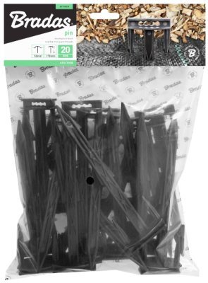 Plastový kotvící kolík na agrotextílie 17cm, trojzubec, 20ks BRADAS ATS1705B