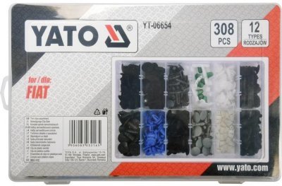 Příchytky plastové pro čalounění Fiat 308 ks Yato YT-06654