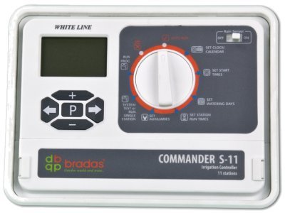 WHITE LINE zavlažovací počítač, elektronický regulátor 11 sekcí BRADAS WL-31S11