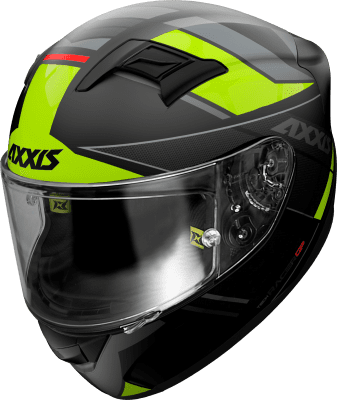 Integrální helma AXXIS 41048971356 GP RACER SV FIBER TECH matná fluo žlutá L