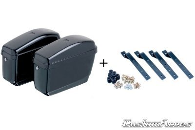 Boční kufry CUSTOMACCES EASY AMZ004N černý pár, s univerzální KF montáží