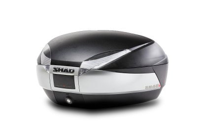 Vrchní kufr na motorku SHAD SH48 D0B48400 nový titan se zámkem PREMIUM SMART
