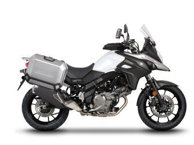 Kompletní sada bočních hliníkových kufrů SHAD 130.kitTERRAside-26 TERRA 47L/47L, včetně montážní sady SHAD SUZUKI DL 650 V-Strom