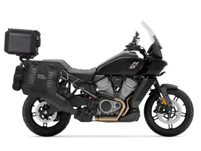 Kompletní sada sedlových brašen SHAD 130.kitTR40big48-54B TERRA TR40 a černého hliníkového 48L topcase, včetně montážní sady SHAD Harley Davidson Pan America 12