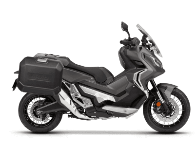 Kompletní sada bočních černých hliníkových kufrů SHAD 130.kitTERRAside-34B TERRA BLACK 47L/47L , včetně montážní sady SHAD HONDA X-ADV 750