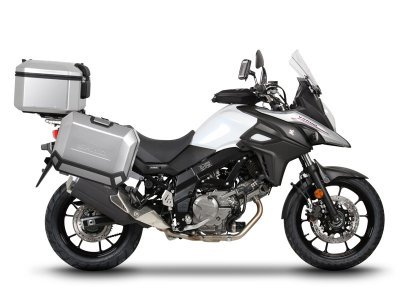Kompletní sada hliníkových kufrů SHAD 130.kitTERRAbig37-25 TERRA, 37L topcase 36L/36L boční kufry, včetně montážní sady a plotny SHAD SUZUKI DL 650 V-Strom