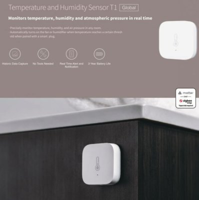 AQARA Temperature & Humidity Sensor T1 - multisenzor Zigbee 3.0