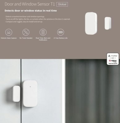 AQARA Window & Door Sensor T1 - dveřní a okenní senzor Zigbee 3.0