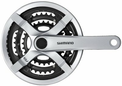 Kliky SHIMANO Tourney FC-TX501-S 170mm 42-34-24 zubů, stříbrné s krytem, v krabičce