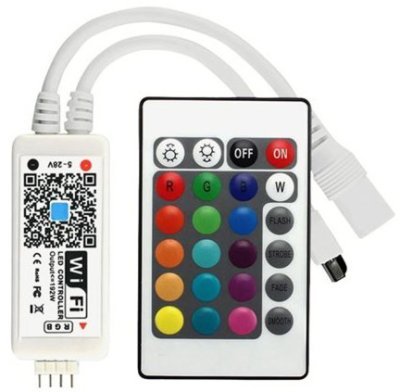 Solight Wi-Fi Smart LED světelný pás, RGB, 5m, sada s adaptérem a dálkovým ovladačem