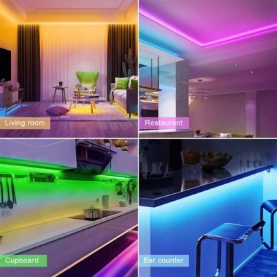 Solight Wi-Fi Smart LED světelný pás, RGB, 5m, sada s adaptérem a dálkovým ovladačem