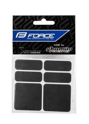 Nálepky FORCE reflexní sada 6 ks, černé