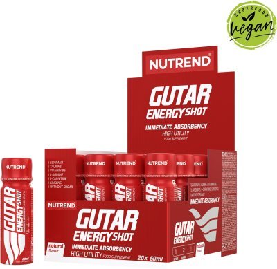 Nutrend GUTAR ENERGY SHOT, box - 20 lahviček á 60ml